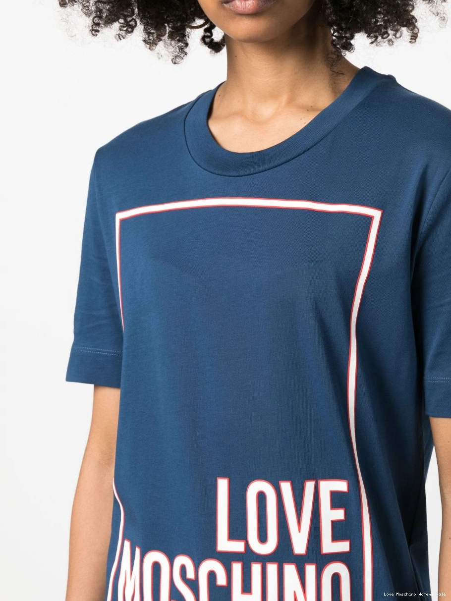 Cheap dress Women T-shirt Love mini Moschino logo-print 0429